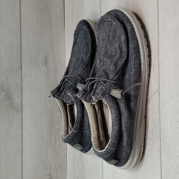 Hey Dude Mens Wally Woven Carbone Loafer Slip on shoes sz 13 - Picture 2 of 12